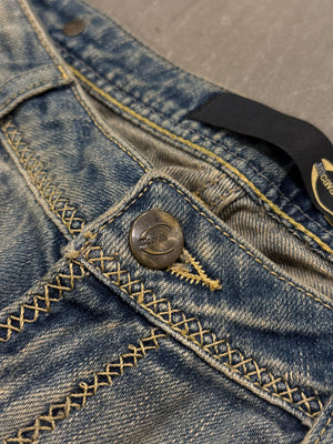 2000s Cavalli distressed faded jeans