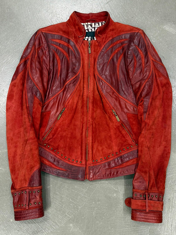 2000s Roberto Cavalli western leather jacket