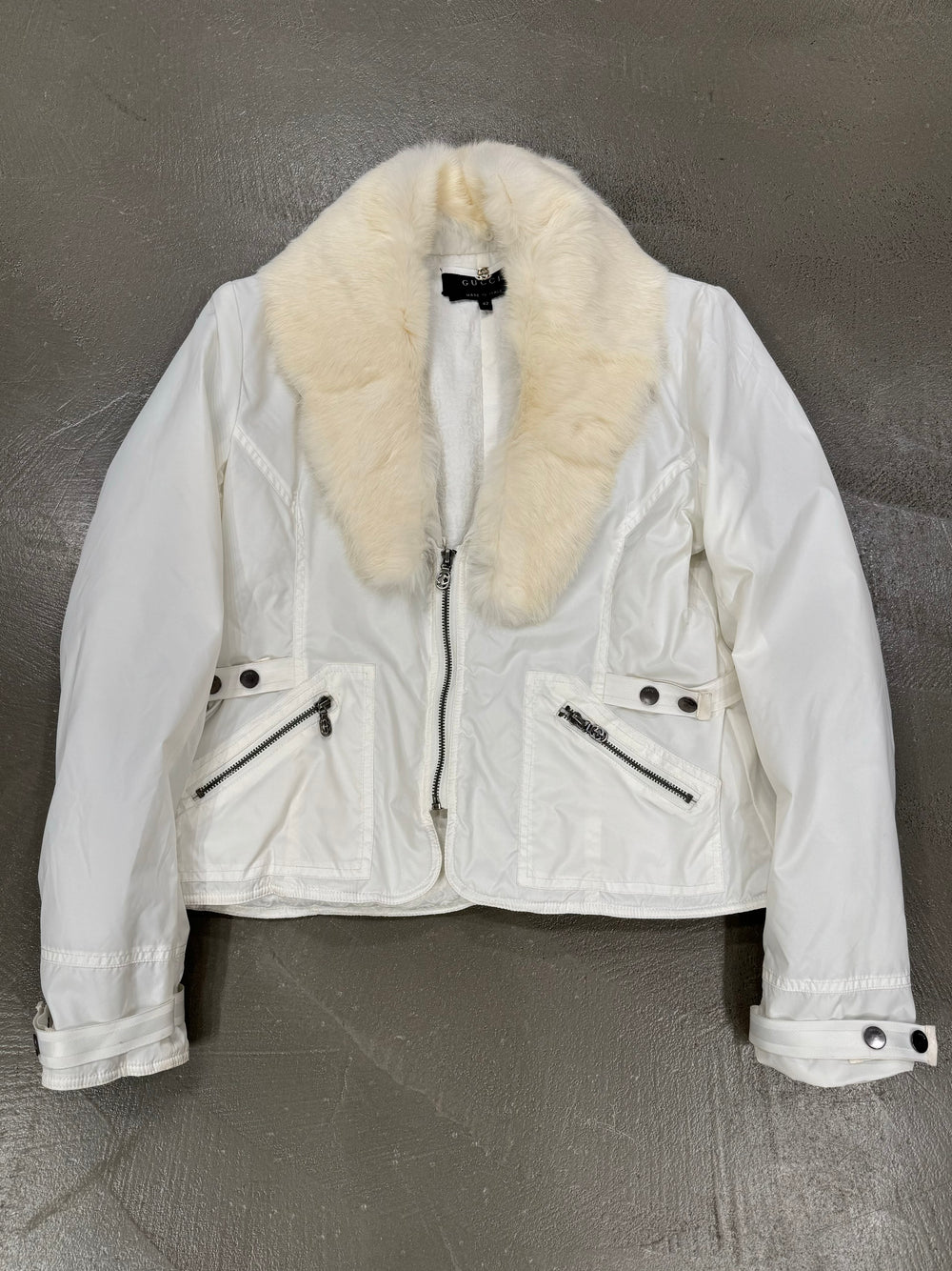 A/W2004 Gucci by Tom Ford real fur nylon jacket