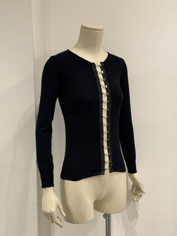 2003 Dolce & Gabbana sleeve top with front hooks closure