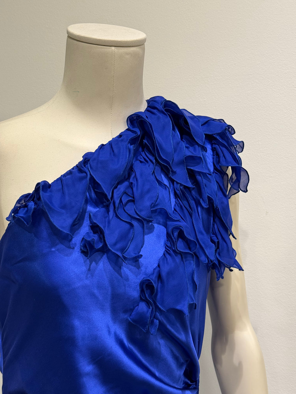 Roberto Cavalli floral draped mini dress