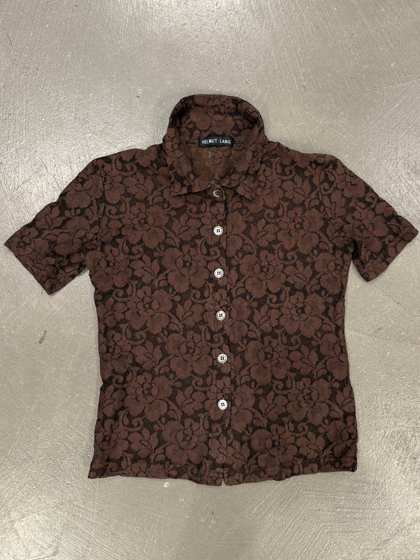 1996 Helmut Lang runway lace shirt
