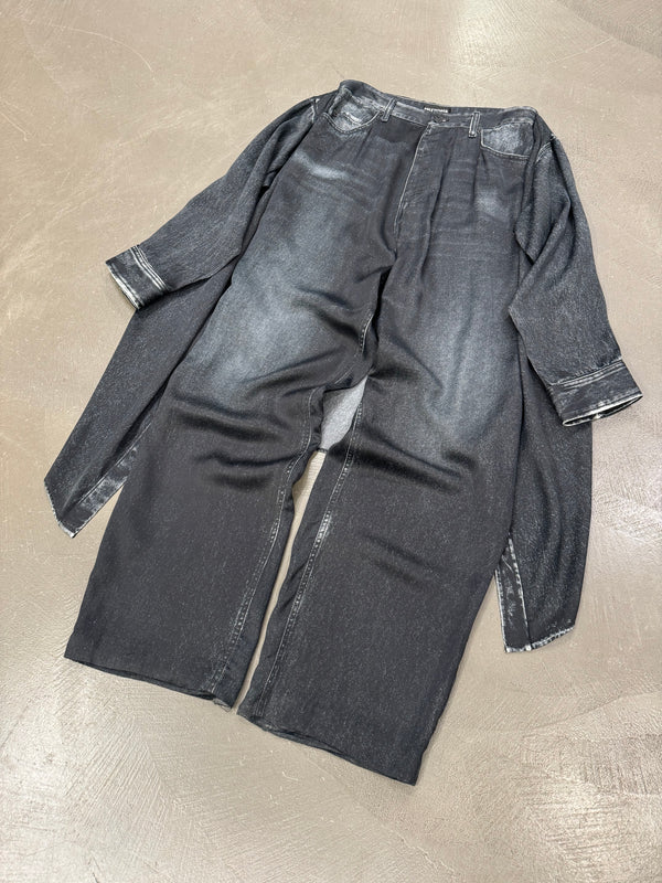 2020 Balenciaga by Demna hybrid trompe l’oeil pants