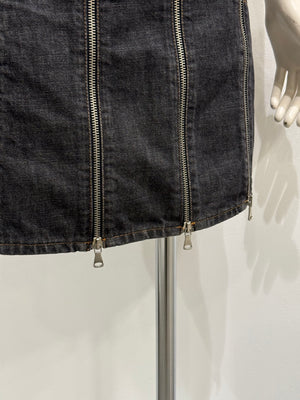 S/S2004 Dolce & Gabbana full zip mini skirt