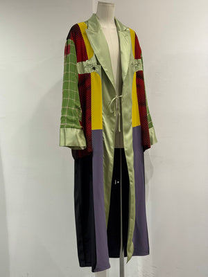 S/S1996 Jean Paul Gaultier "Cyberbaba" X-ray muscle trompe l'oeil reversible long coat