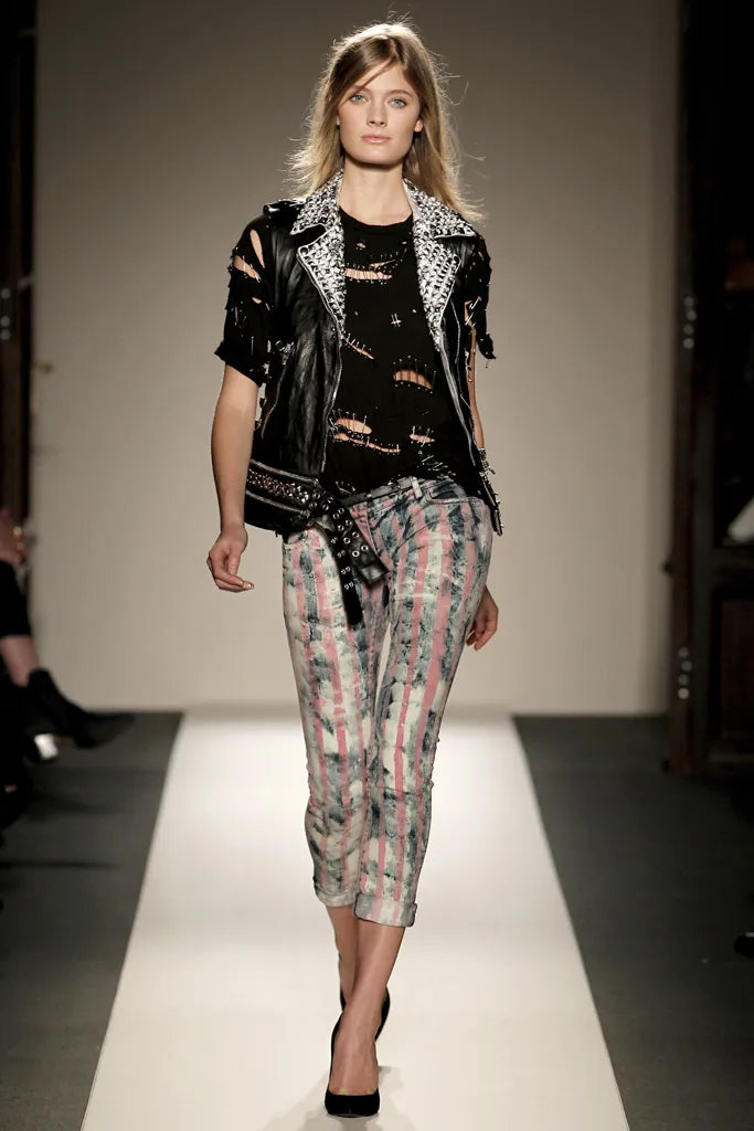 S/S2011 Balmain by Decarnin leather metal studded biker vest