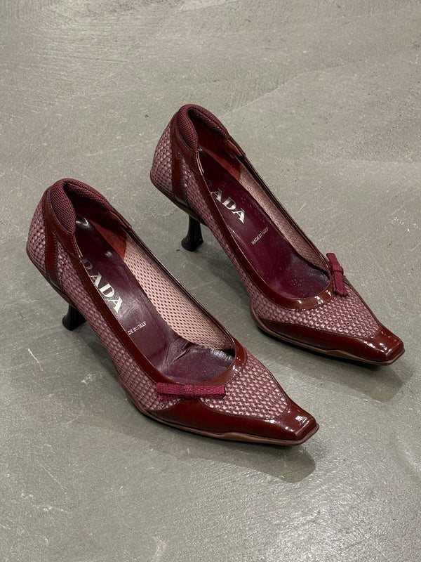 2000s Prada red heels