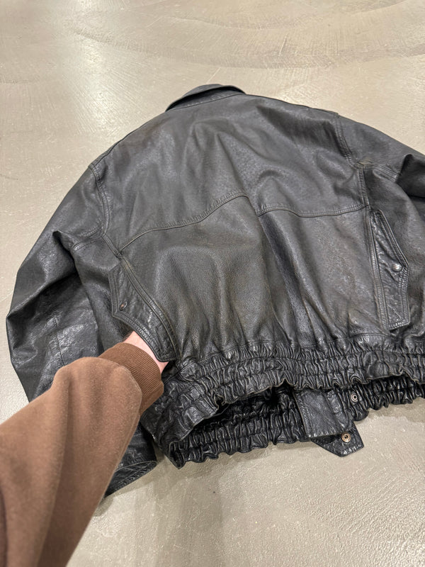A/W1982 Giorgio Armani leather cargo bomber jacket
