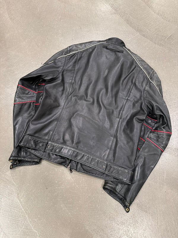 2000s Prada moto leather jacket