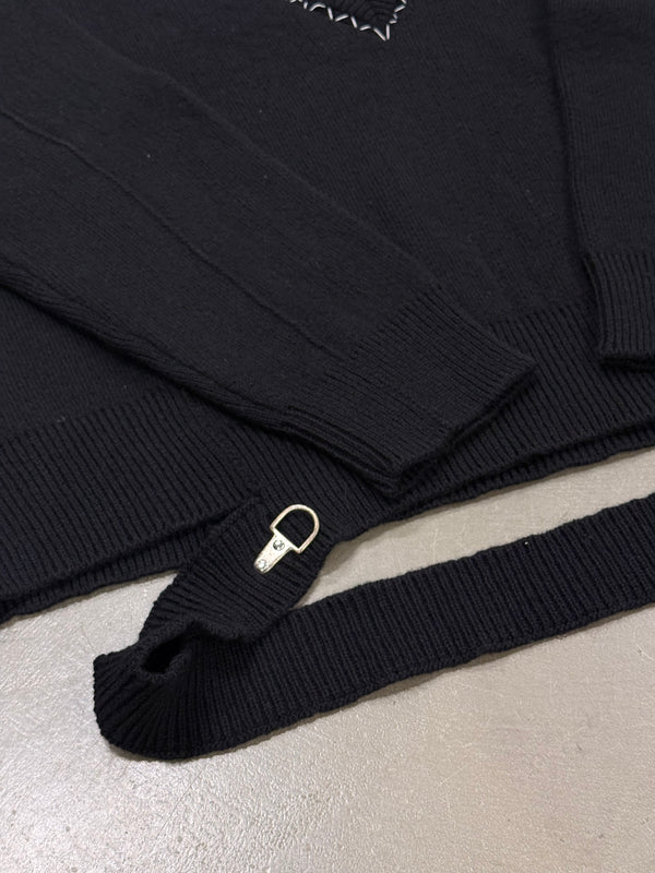 S/S2018 Raf Simons oversized fireman buckle v-neck sweater
