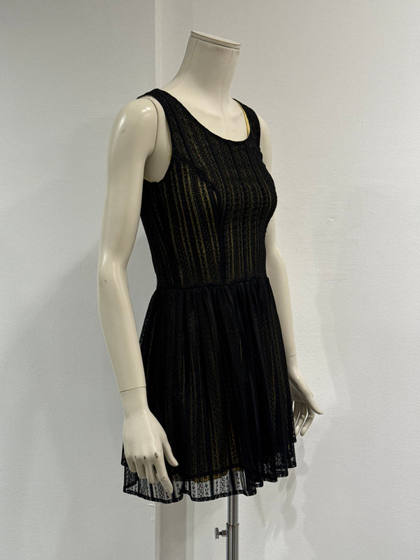 1990s Dolce & Gabbana lace sleeveless mini dress
