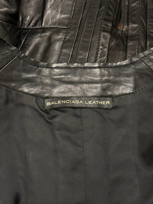 1990s Balenciaga paneled biker leather vest