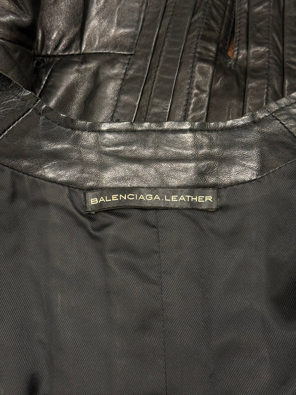 1990s Balenciaga paneled biker leather vest