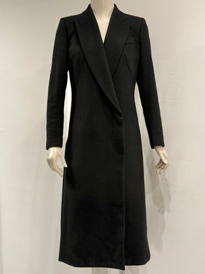 A/W2001 Alexander McQueen runway paneled wool wrap coat