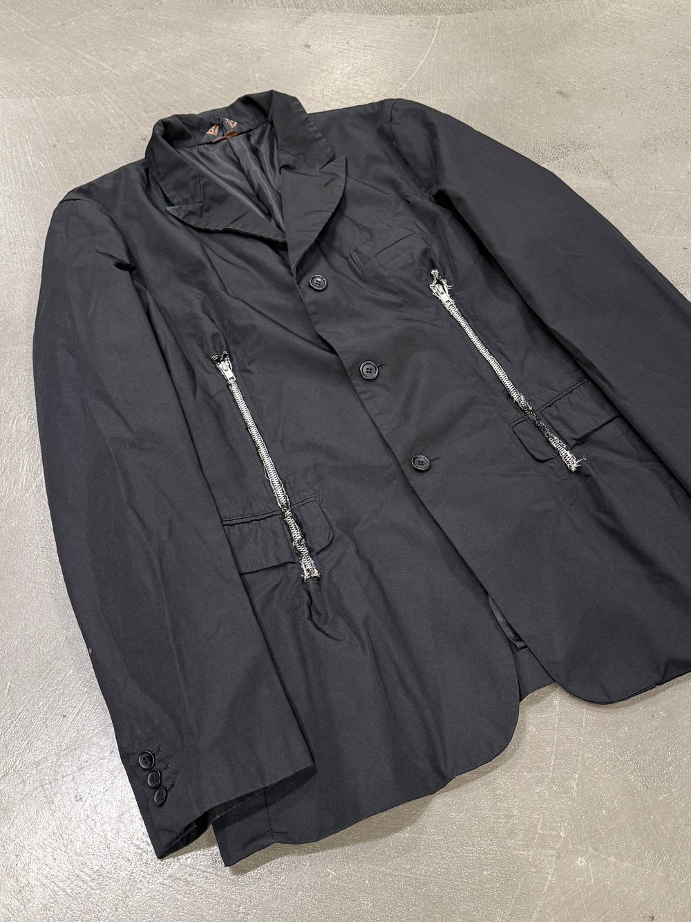 Comme des Garçons double zapper nylon coat