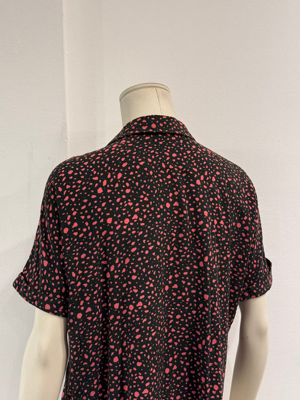 2019 Saint Laurent polka dot print shirt