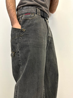 AW2003 D&G heavy baggy asymmetrical jeans