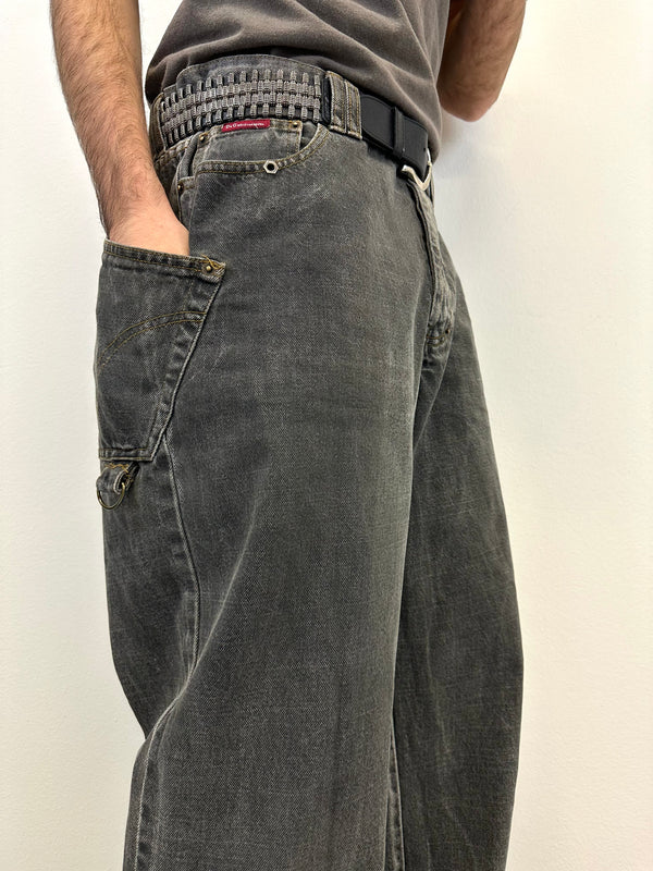 AW2003 D&G heavy baggy asymmetrical jeans