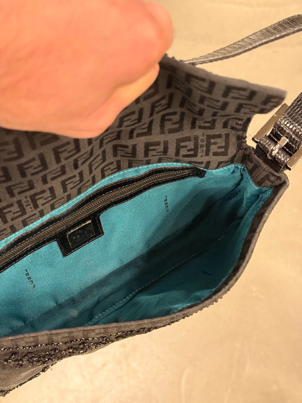 F/W 1999 Fendi Zucchino baguette in lizard and mother-of-pearl bag