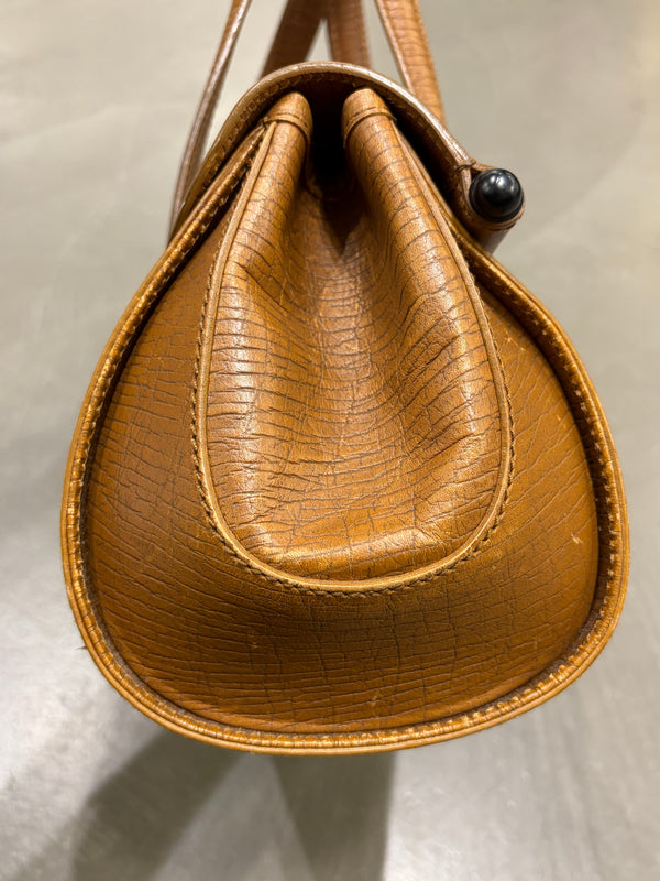 1990s Gucci monogram shoulder bag with bamboo detail