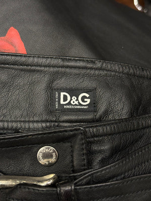 Dolce & Gabbana Join To Ride leather capri shorts