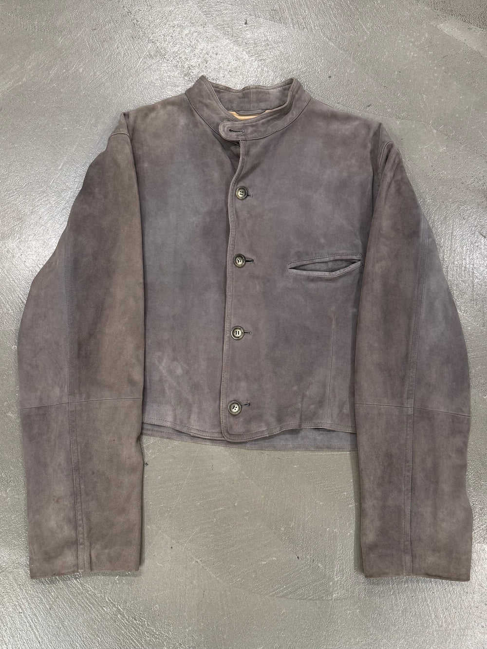 1990s Emporio Armani cropped boxy leather jacket