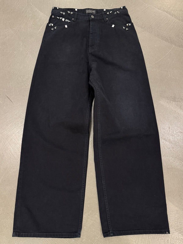 S/S2024 Balenciaga pierced wide-leg jeans