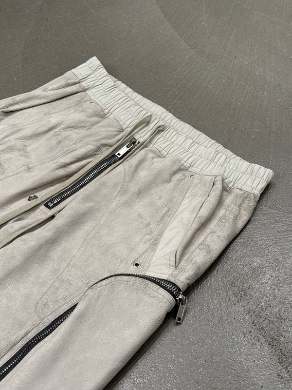 SS2021 Rick Owens “Phlegeton” distressed leather Bauhaus Cargo Pants