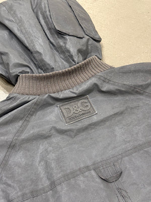 A/W2003 Dolce & Gabbana reflective cargo bomber jacket