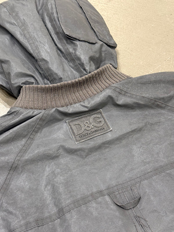 A/W2003 Dolce & Gabbana reflective cargo bomber jacket
