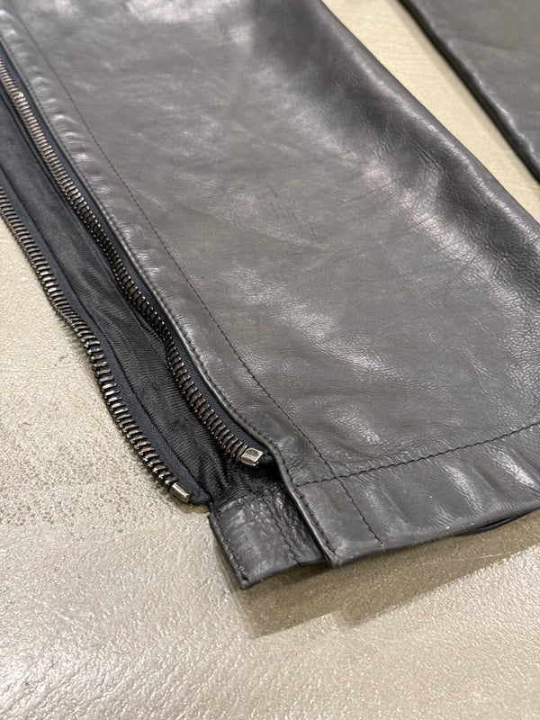 1990s Dirk Bikkembergs full zipper leather pants