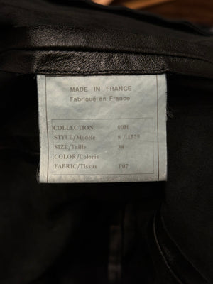 A/W2000 Paco Rabanne runway cut-out leather jacket