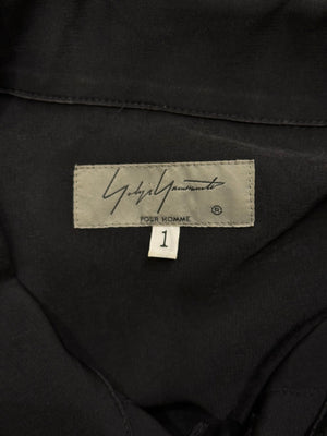 2019-2020 Yohji Yamamoto satin maxi- shirt
