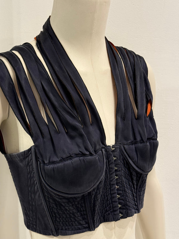 S/S1989 Jean Paul Gaultier iconic cone bra corset with shoulder straps