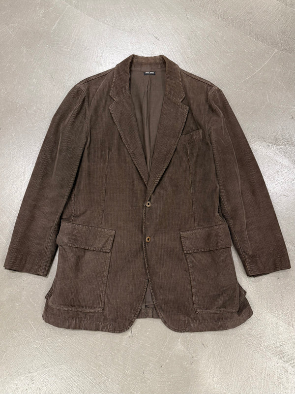 1990s Miu Miu corduroy tailored blazer jacket