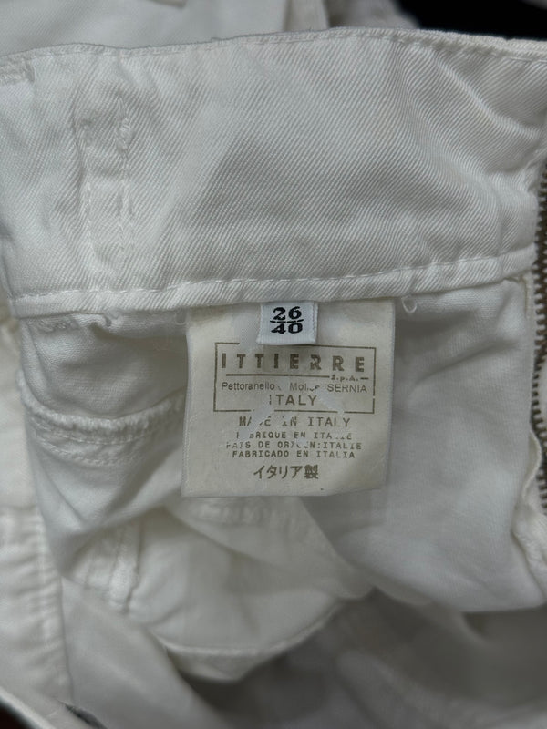 2000s Versace bondage white pants