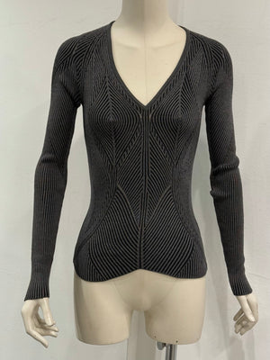 S/S2003 Yves Saint Laurent by Tom Ford sculptural ribbed knit top