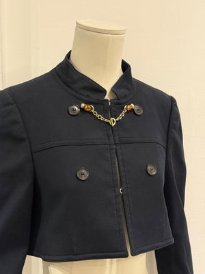 2006 Gucci cropped military jacket with chain