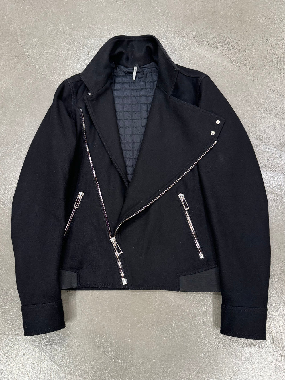 A/W2009 Dior Homme sample buttons biker wool jacket