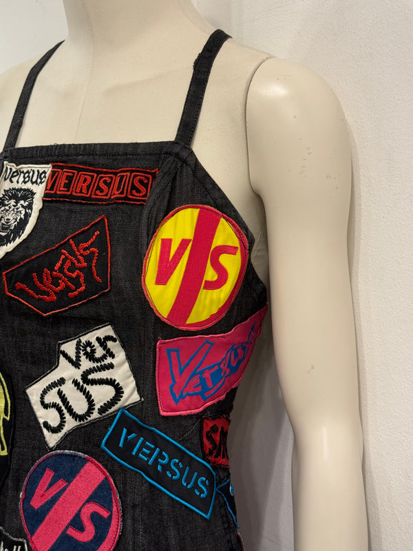 2000s Versace Versus patchwork dress