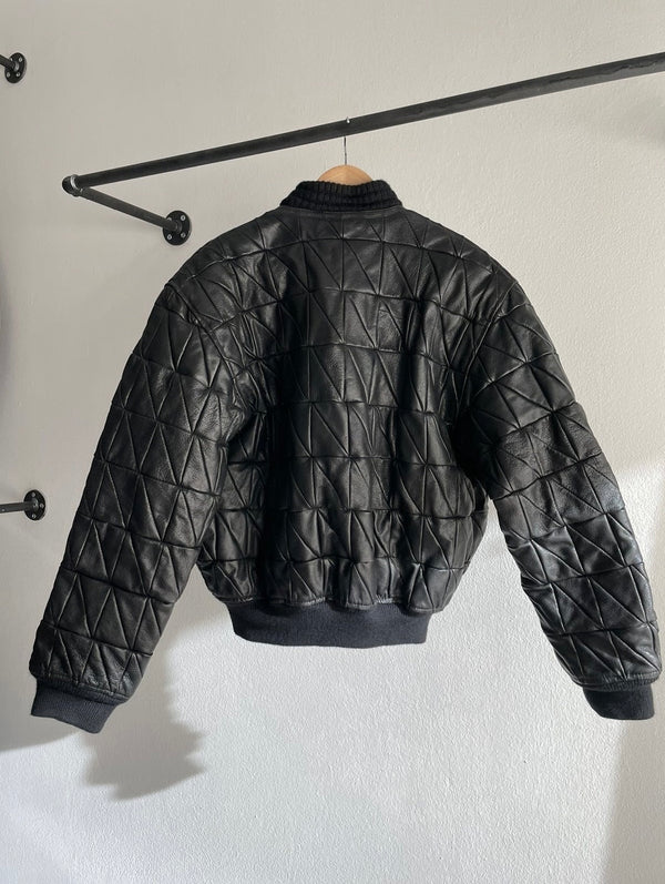 1980s Armani leather bomber jacket