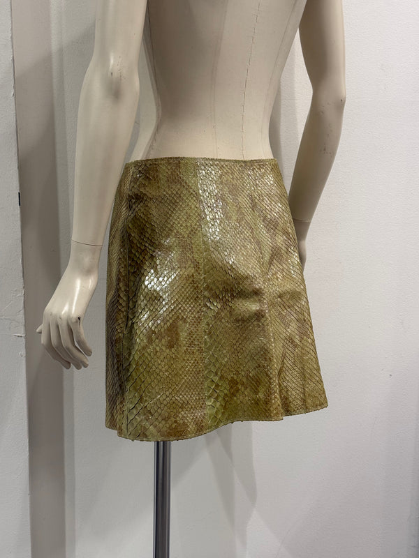 1990s Gianni Versace real Python mini skirt
