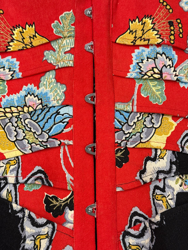 S/S2003 Roberto Cavalli chinoiserie floral print corset
