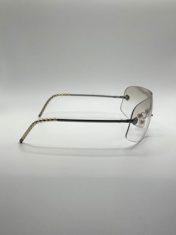 2000s Chanel mask visor sunglasses