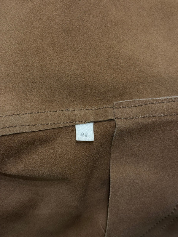 2000s Prada paneled western suede leather jacket