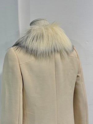 2000s Dolce & Gabbana collar fur wool coat