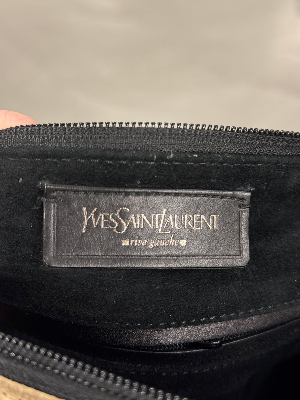 2002 Yves Saint Laurent Mombasa suede bag