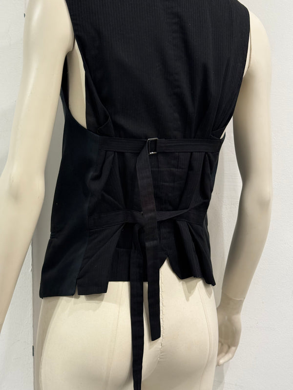 S/S2009 Ann Demeulemeester runway double breasted bondage vest