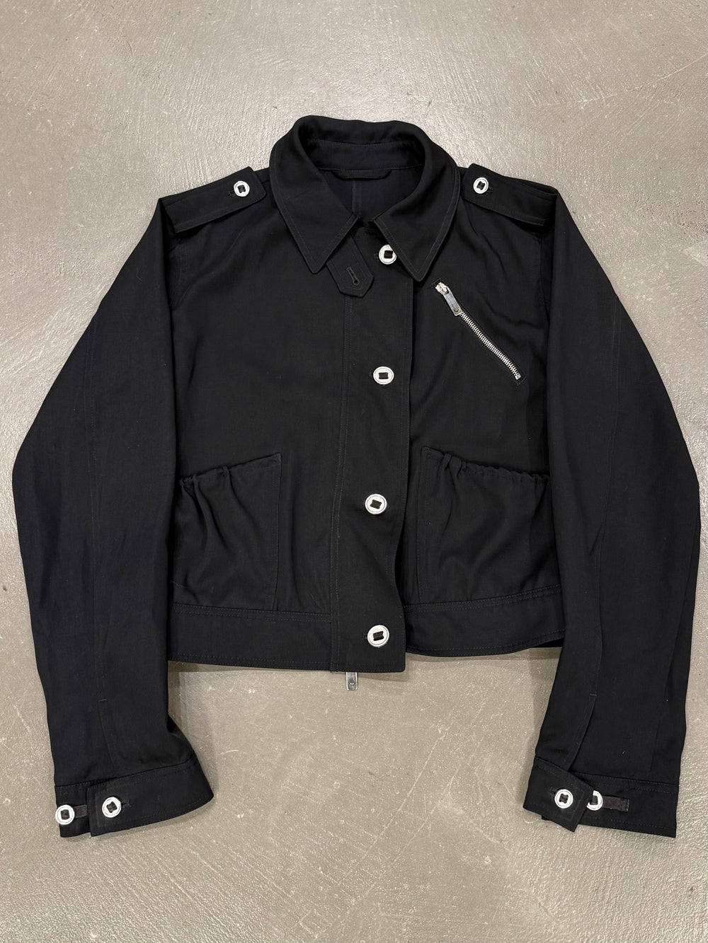 2000s Armani cropped military aviator jacket