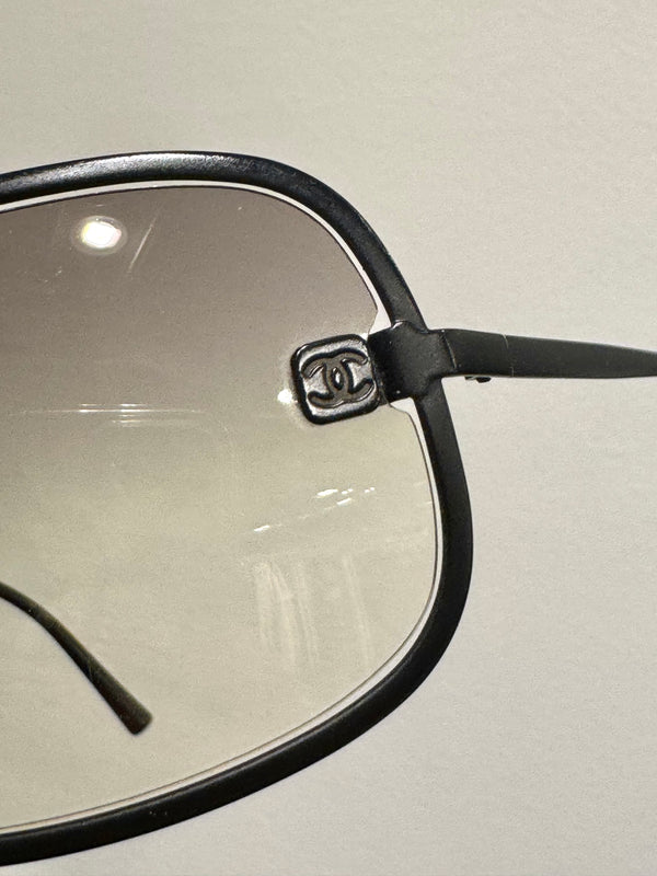 2000s Chanel mask visor sunglasses